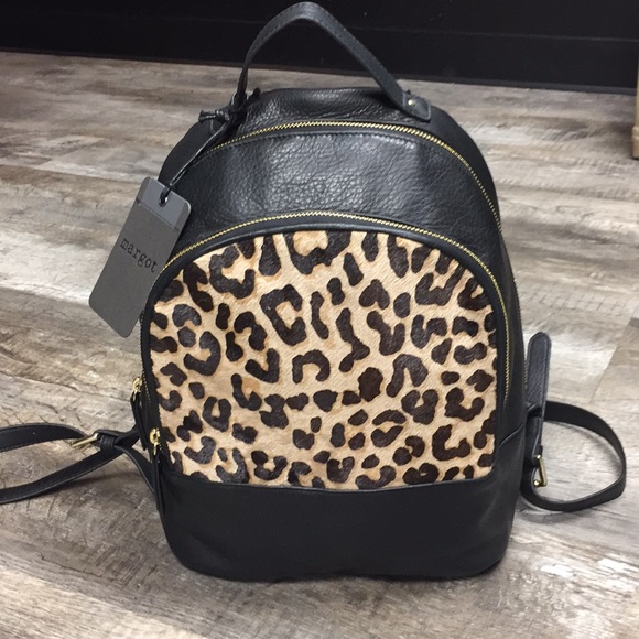 leopard backpack purse